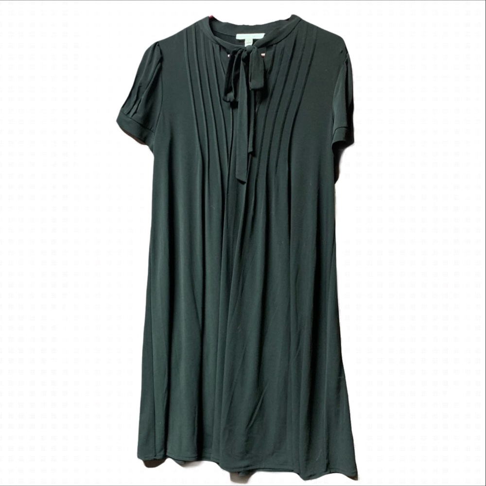 21. NWT London Times Black Pinch Pleat Dress Size 10